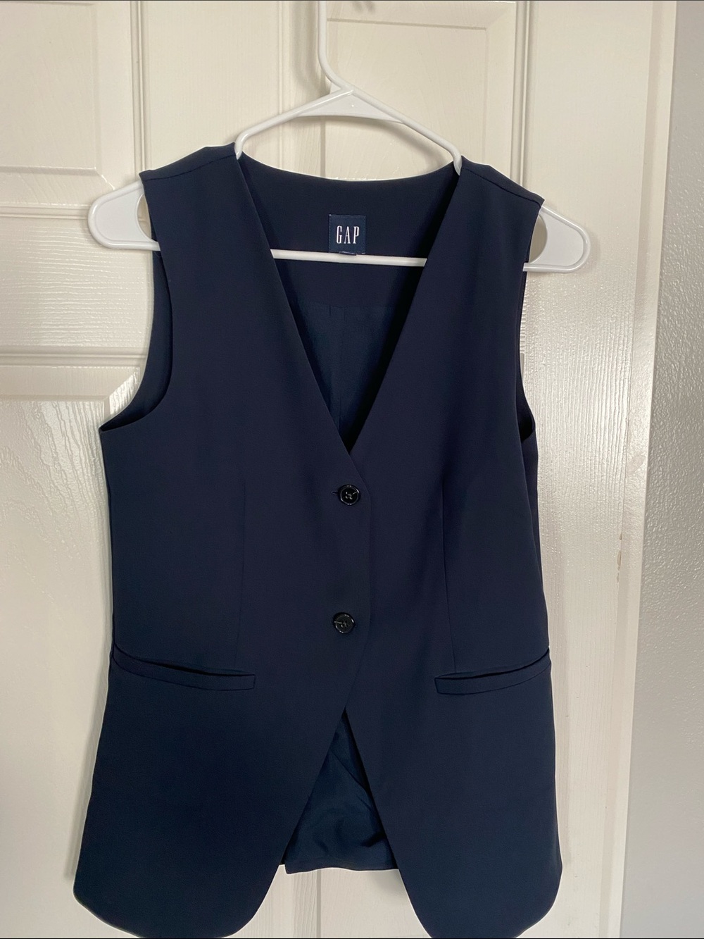 GAP Navy Sleeveless Tailored Vest